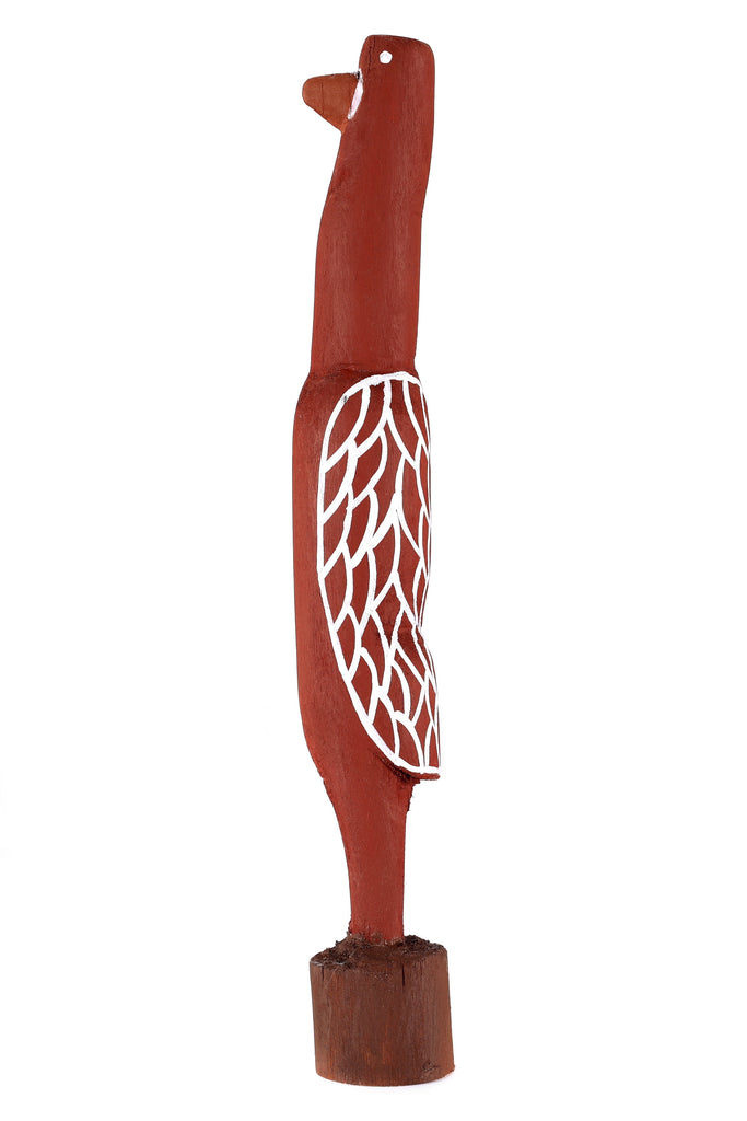 Aboriginal Artwork by Sebastian Buntarrawuy Wunungmurra - Bird Sculpture, 42cm