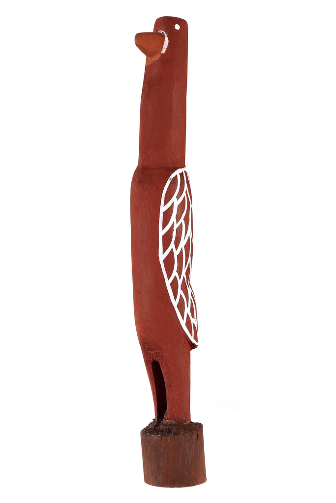 Aboriginal Artwork by Sebastian Buntarrawuy Wunungmurra - Bird Sculpture, 42cm