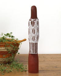 Aboriginal Artwork by Sebastian Buntarrawuy Wunungmurra - Torresian Pigeon Sculpture, 37cm