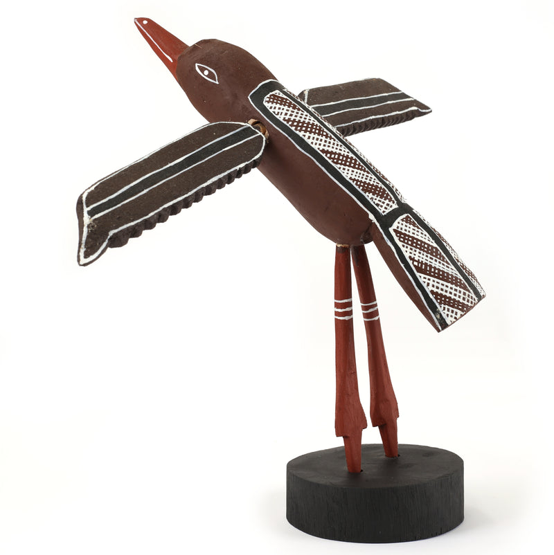 Aboriginal Artwork by Sebastian Buntarrawuy Wunungmurra - Bird (Birrk birrk) Sculpture, 32cm