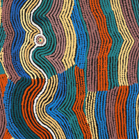Aboriginal Artwork by Selina Napanangka Fisher, Pikilyi Jukurrpa (Vaughan Springs Dreaming), 107x107cm