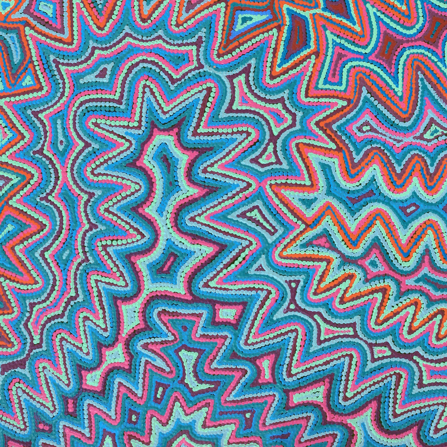 Aboriginal Artwork by Selina Napanangka Fisher, Pikilyi Jukurrpa (Vaughan Springs Dreaming) 107x76cm