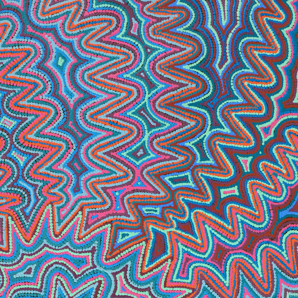 Aboriginal Artwork by Selina Napanangka Fisher, Pikilyi Jukurrpa (Vaughan Springs Dreaming) 107x76cm