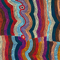 Aboriginal Artwork by Selina Napanangka Fisher, Pikilyi Jukurrpa (Vaughan Springs Dreaming) - Nguri Bird, 107x107cm