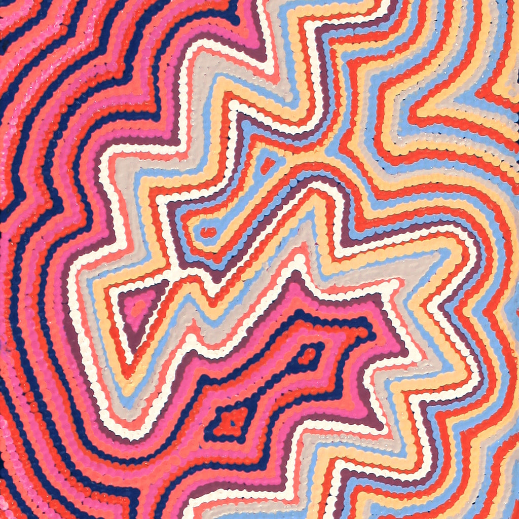 Aboriginal Artwork by Selina Napanangka Fisher, Pikilyi Jukurrpa (Vaughan Springs Dreaming), 122x30cm