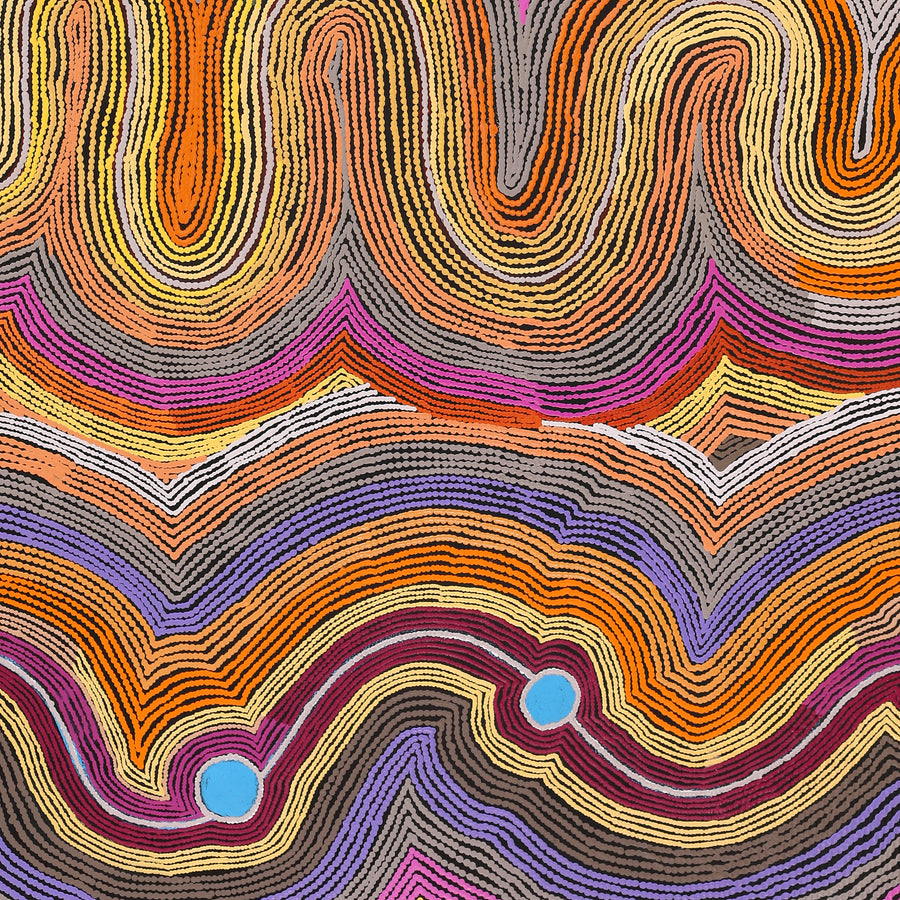 Aboriginal Artwork by Selina Napanangka Fisher, Pikilyi Jukurrpa (Vaughan Springs Dreaming), 152x122cm