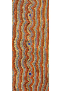 Aboriginal Artwork by Selina Napanangka Fisher, Pikilyi Jukurrpa (Vaughan Springs Dreaming), 152x61cm