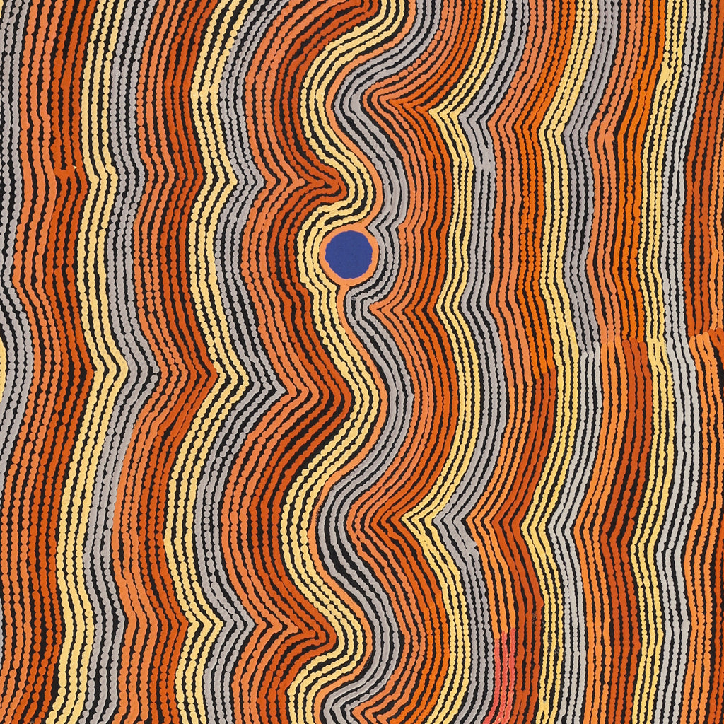 Aboriginal Artwork by Selina Napanangka Fisher, Pikilyi Jukurrpa (Vaughan Springs Dreaming), 152x61cm