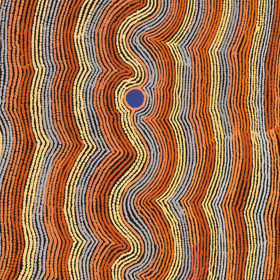 Aboriginal Artwork by Selina Napanangka Fisher, Pikilyi Jukurrpa (Vaughan Springs Dreaming), 152x61cm