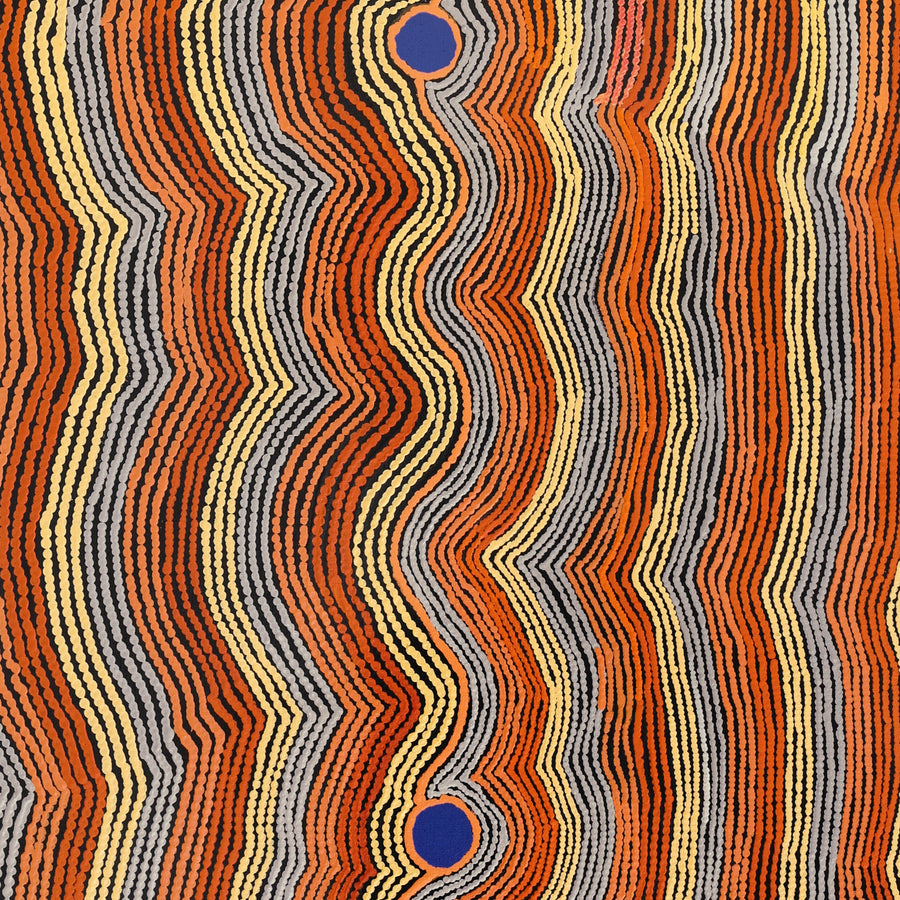 Aboriginal Artwork by Selina Napanangka Fisher, Pikilyi Jukurrpa (Vaughan Springs Dreaming), 152x61cm