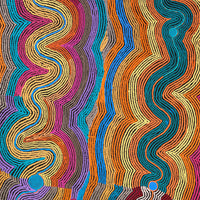 Aboriginal Artwork by Selina Napanangka Fisher, Pikilyi Jukurrpa (Vaughan Springs Dreaming), 183x91cm