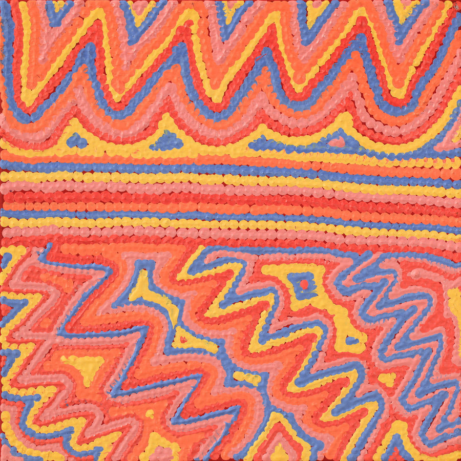 Aboriginal Artwork by Selina Napanangka Fisher, Pikilyi Jukurrpa (Vaughan Springs Dreaming), 30x30cm
