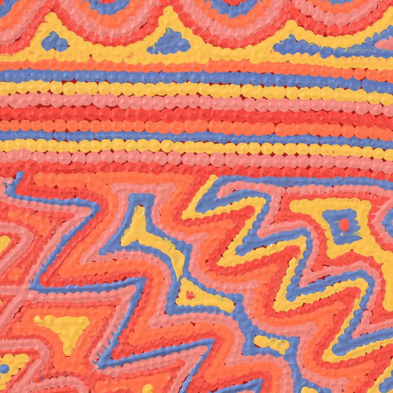 Aboriginal Artwork by Selina Napanangka Fisher, Pikilyi Jukurrpa (Vaughan Springs Dreaming), 30x30cm