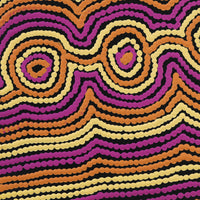 Aboriginal Artwork by Selina Napanangka Fisher, Pikilyi Jukurrpa (Vaughan Springs Dreaming), 30x30cm