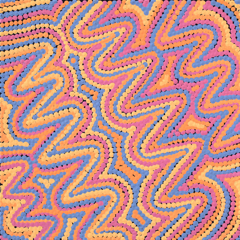 Aboriginal Artwork by Selina Napanangka Fisher, Pikilyi Jukurrpa (Vaughan Springs Dreaming), 30x30cm