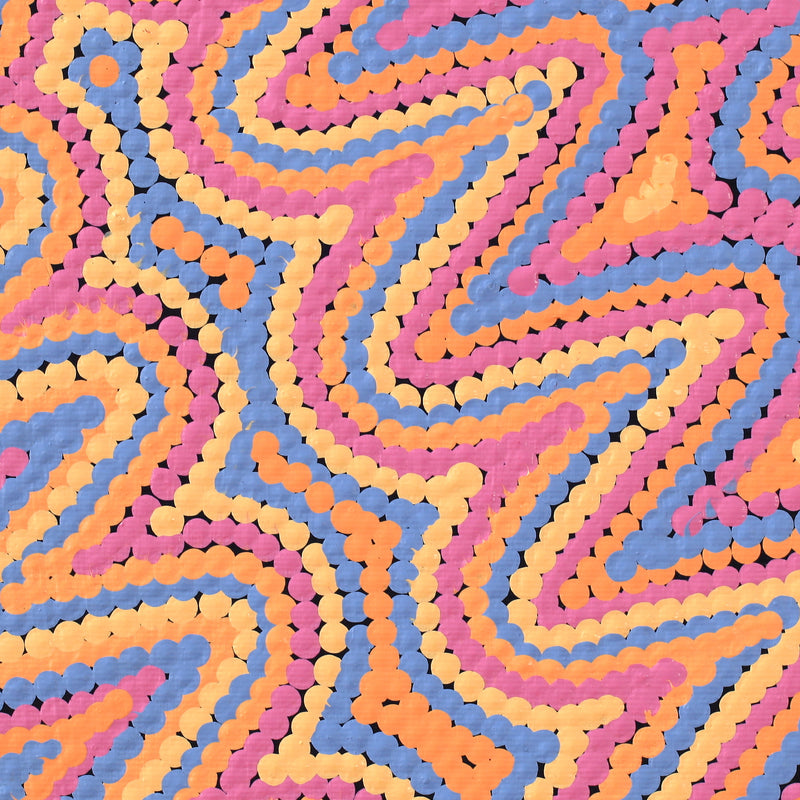 Aboriginal Artwork by Selina Napanangka Fisher, Pikilyi Jukurrpa (Vaughan Springs Dreaming), 30x30cm