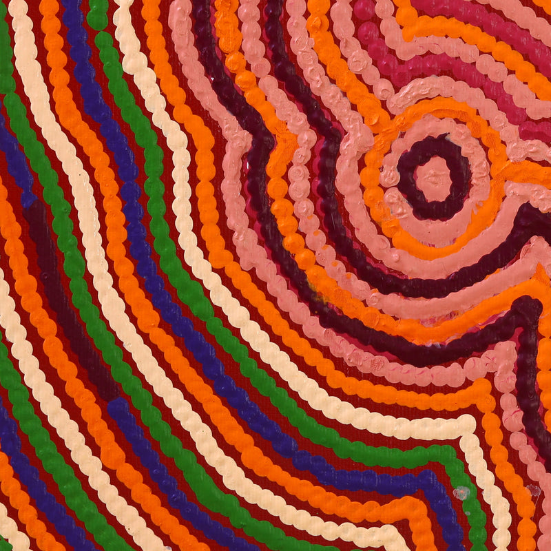 Aboriginal Artwork by Selina Napanangka Fisher, Pikilyi Jukurrpa (Vaughan Springs Dreaming), 30x30cm