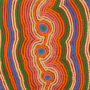 Aboriginal Art by Selina Napanangka Fisher, Pikilyi Jukurrpa (Vaughan Springs Dreaming), 30x30cm - ART ARK®