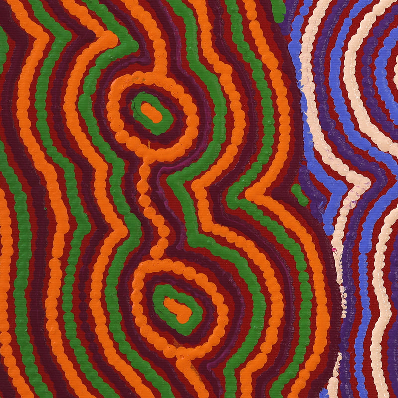 Aboriginal Artwork by Selina Napanangka Fisher, Pikilyi Jukurrpa (Vaughan Springs Dreaming), 30x30cm