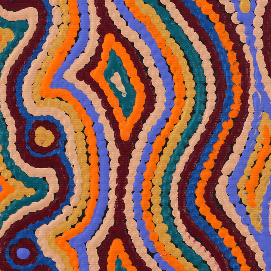 Aboriginal Artwork by Selina Napanangka Fisher, Pikilyi Jukurrpa (Vaughan Springs Dreaming), 30x30cm