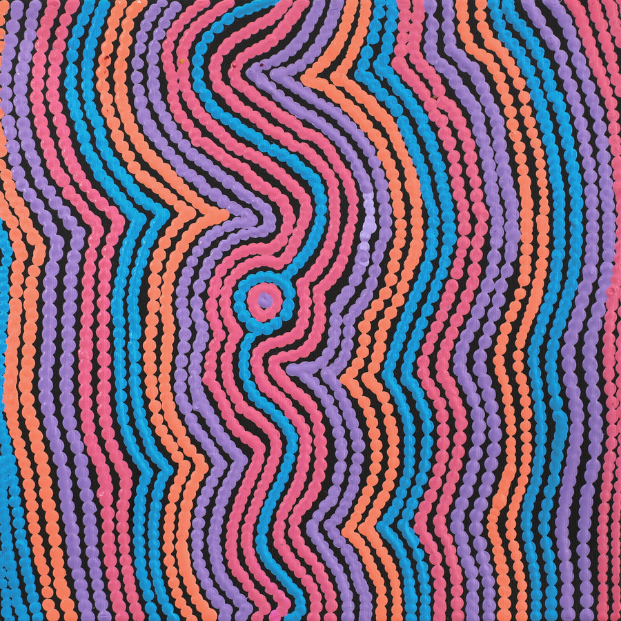 Aboriginal Artwork by Selina Napanangka Fisher, Pikilyi Jukurrpa (Vaughan Springs Dreaming), 30x30cm
