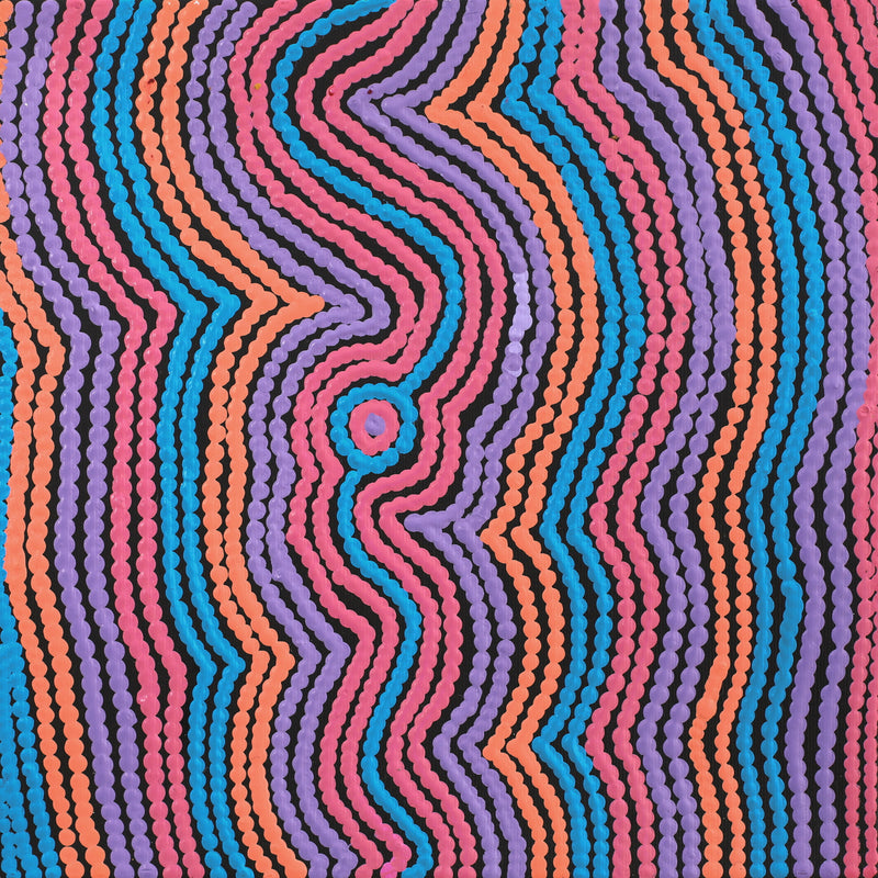 Aboriginal Artwork by Selina Napanangka Fisher, Pikilyi Jukurrpa (Vaughan Springs Dreaming), 30x30cm