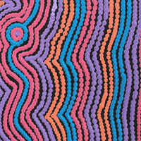 Aboriginal Artwork by Selina Napanangka Fisher, Pikilyi Jukurrpa (Vaughan Springs Dreaming), 30x30cm