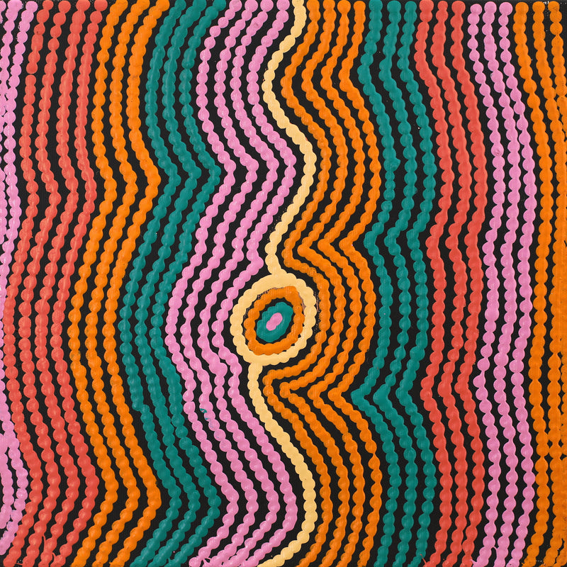 Aboriginal Artwork by Selina Napanangka Fisher, Pikilyi Jukurrpa (Vaughan Springs Dreaming), 30x30cm