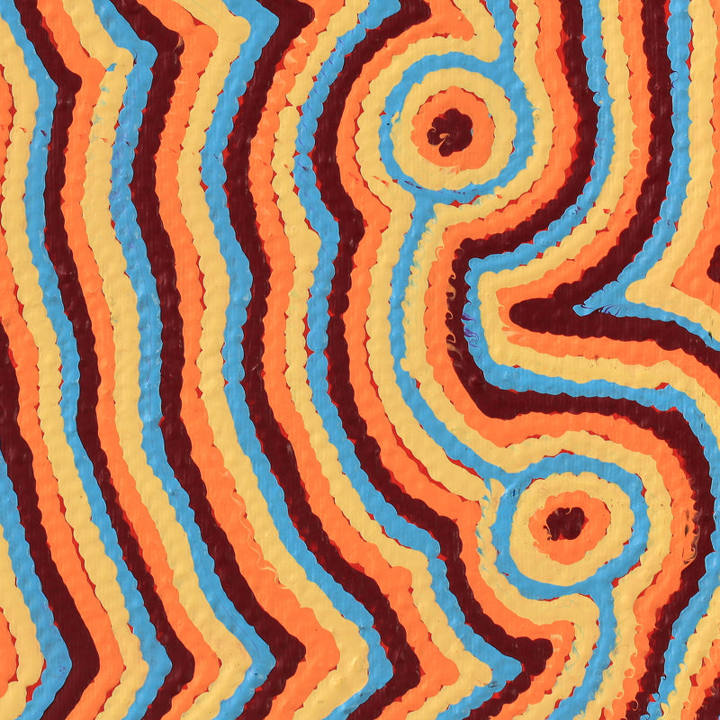Aboriginal Artwork by Selina Napanangka Fisher, Pikilyi Jukurrpa (Vaughan Springs Dreaming), 30x30cm