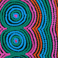 Aboriginal Artwork by Selina Napanangka Fisher, Pikilyi Jukurrpa (Vaughan Springs Dreaming), 30x30cm