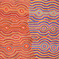 Aboriginal Artwork by Selina Napanangka Fisher, Pikilyi Jukurrpa (Vaughan Springs Dreaming), 76x76cm