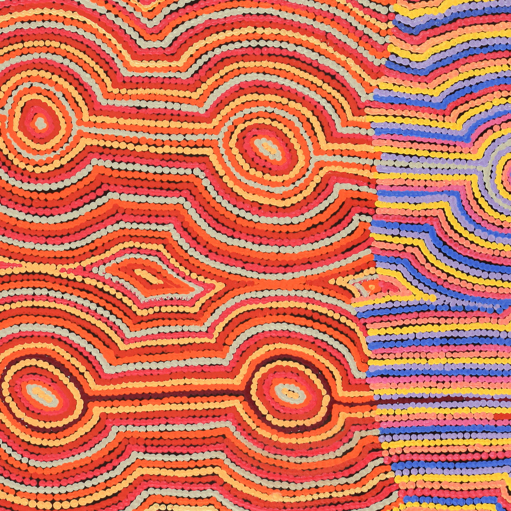 Aboriginal Art by Selina Napanangka Fisher, Pikilyi Jukurrpa (Vaughan Springs Dreaming), 76x76cm - ART ARK®