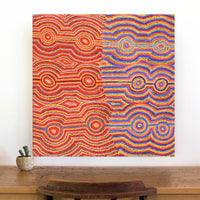 Aboriginal Artwork by Selina Napanangka Fisher, Pikilyi Jukurrpa (Vaughan Springs Dreaming), 76x76cm