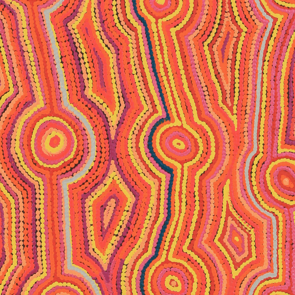 Aboriginal Artwork by Selina Napanangka Fisher, Pikilyi Jukurrpa (Vaughan Springs Dreaming), 91x46cm