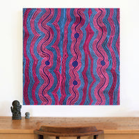 Aboriginal Artwork by Selina Napanangka Fisher, Pikilyi Jukurrpa (Vaughan Springs Dreaming), 91x91cm