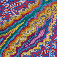 Aboriginal Artwork by Selina Napanangka Fisher, Pikilyi Jukurrpa (Vaughan Springs Dreaming), 91x91cm