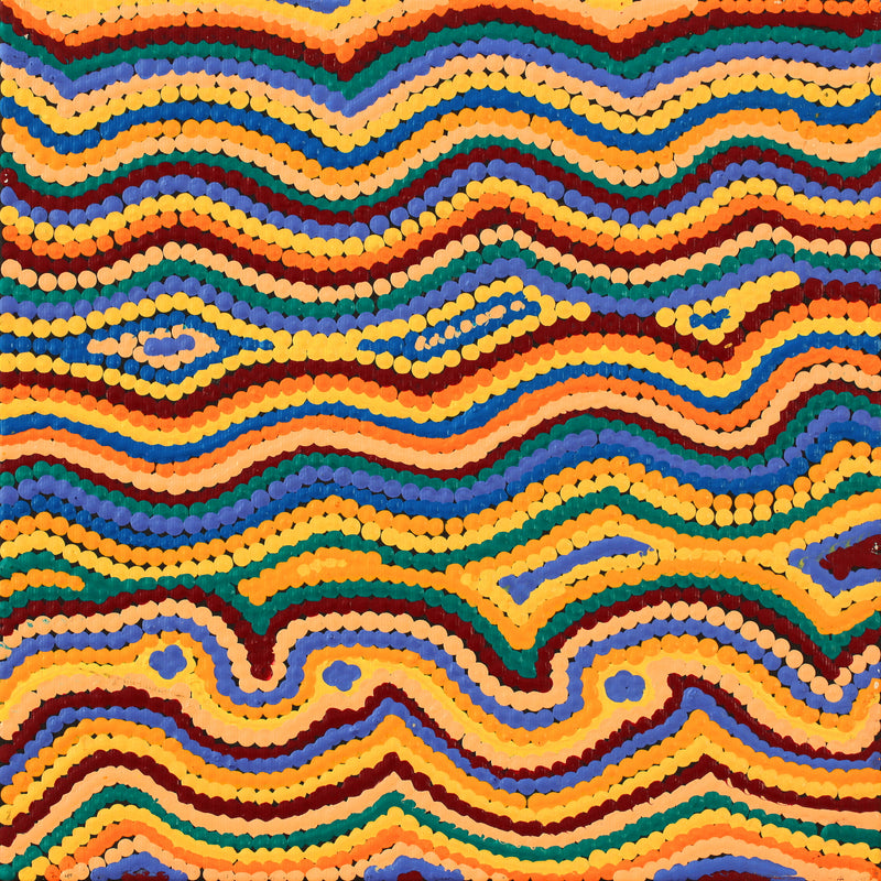 Aboriginal Artwork by Selina Napanangka Fisher, Pikilyi Jukurrpa (Vaughan Springs Dreaming), 30x30cm