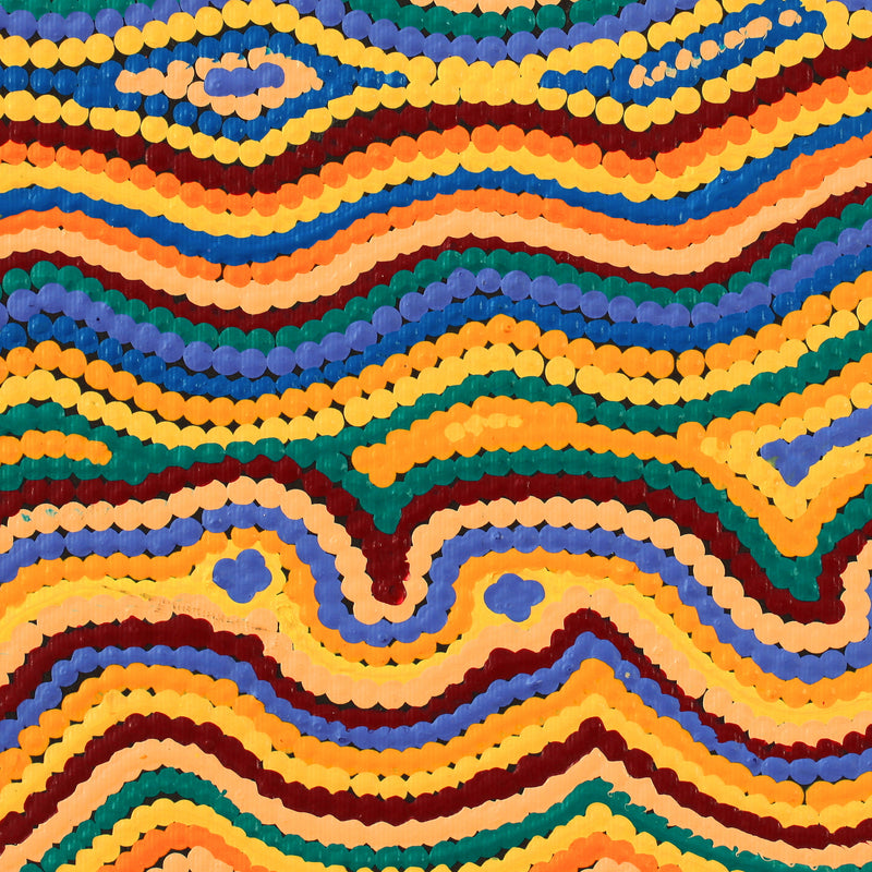 Aboriginal Artwork by Selina Napanangka Fisher, Pikilyi Jukurrpa (Vaughan Springs Dreaming), 30x30cm