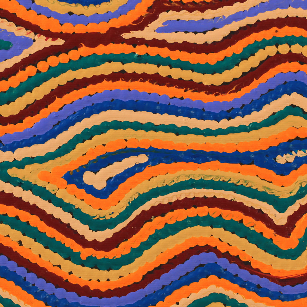 Aboriginal Artwork by Selina Napanangka Fisher, Pikilyi Jukurrpa (Vaughan Springs Dreaming), 30x30cm