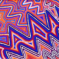 Aboriginal Artwork by Selina Napanangka Fisher, Ngapa Jukurrpa (Water Dreaming) - Puyurru, 122x30cm