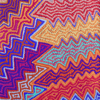 Aboriginal Artwork by Selina Napanangka Fisher, Ngapa Jukurrpa (Water Dreaming) - Puyurru, 122x30cm