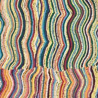 Aboriginal Artwork by Selina Napanangka Fisher, Pikilyi Jukurrpa (Vaughan Springs Dreaming), 122x46cm