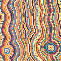 Aboriginal Artwork by Selina Napanangka Fisher, Pikilyi Jukurrpa (Vaughan Springs Dreaming), 122x46cm