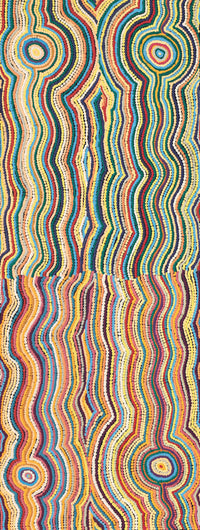 Aboriginal Artwork by Selina Napanangka Fisher, Pikilyi Jukurrpa (Vaughan Springs Dreaming), 122x46cm