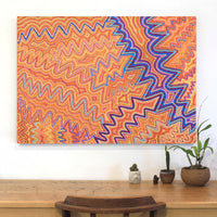 Aboriginal Artwork by Selina Napanangka Fisher, Pikilyi Jukurrpa (Vaughan Springs Dreaming) 107x76cm