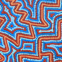 Aboriginal Artwork by Selina Napanangka Fisher, Ngapa Jukurrpa (Water Dreaming) - Puyurru, 30x30cm