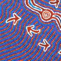Aboriginal Artwork by Sabrina Nungarrayi Gibson, Yankirri Jukurrpa (Emu Dreaming) - Ngarlikurlangu, 30x30cm