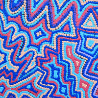 Aboriginal Artwork by Selina Napanangka Fisher, Ngapa Jukurrpa (Water Dreaming) - Puyurru, 30x30cm