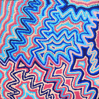 Aboriginal Artwork by Selina Napanangka Fisher, Ngapa Jukurrpa (Water Dreaming) - Puyurru, 30x30cm