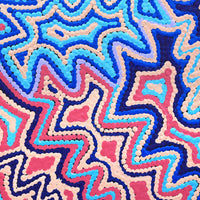 Aboriginal Artwork by Selina Napanangka Fisher, Ngapa Jukurrpa (Water Dreaming) - Puyurru, 30x30cm